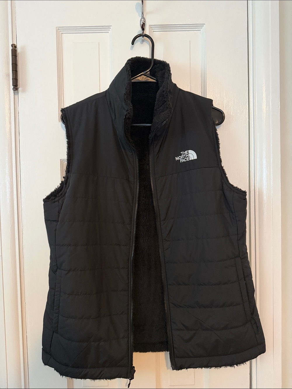 The North Face Black Quilted Fleece Vest